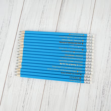 Load image into Gallery viewer, Blue Wooden HB Pencils with Eraser, High-Quality Writing Tool, Ideal Gift for Students and Artists