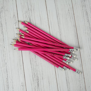 Personalized Pink Wooden Pencils, Cute Custom Stationery for School, Office, or Gifts