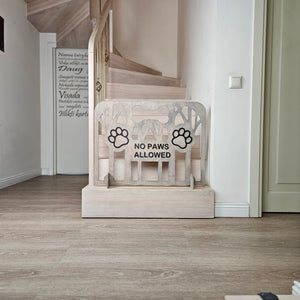 Portable Wooden Dog Stopper Gate for Indoor Use with Customizable Options