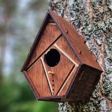 Load image into Gallery viewer, Wooden Bird House &quot;Dark&quot;