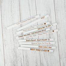 Load image into Gallery viewer, Customizable White Carpenter Pencil, Durable, Practical Gift for Dads &amp; Craftsmen