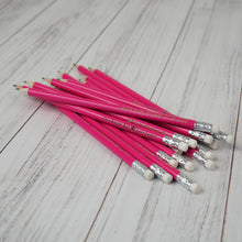 Load image into Gallery viewer, Personalized Pink Wooden Pencils, Cute Custom Stationery for School, Office, or Gifts