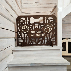 Custom Wood Dog Stopper, Freestanding Divider for Home Spaces