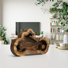 Load image into Gallery viewer, Motorcycle shaped piggy bank, Wooden Money Box