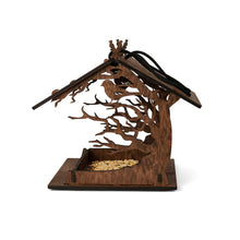 Load image into Gallery viewer, Wooden bird feeder "Sitting Bird"