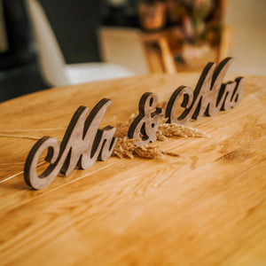 Mr & Mrs Wood Table Signs for Wedding, Farmhouse Wedding Décor, Sweetheart Table Signage, Rustic Party Decorations