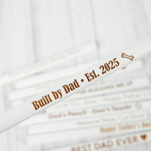 Load image into Gallery viewer, Customizable White Carpenter Pencil, Durable, Practical Gift for Dads &amp; Craftsmen