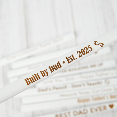 Customizable White Carpenter Pencil, Durable, Practical Gift for Dads & Craftsmen