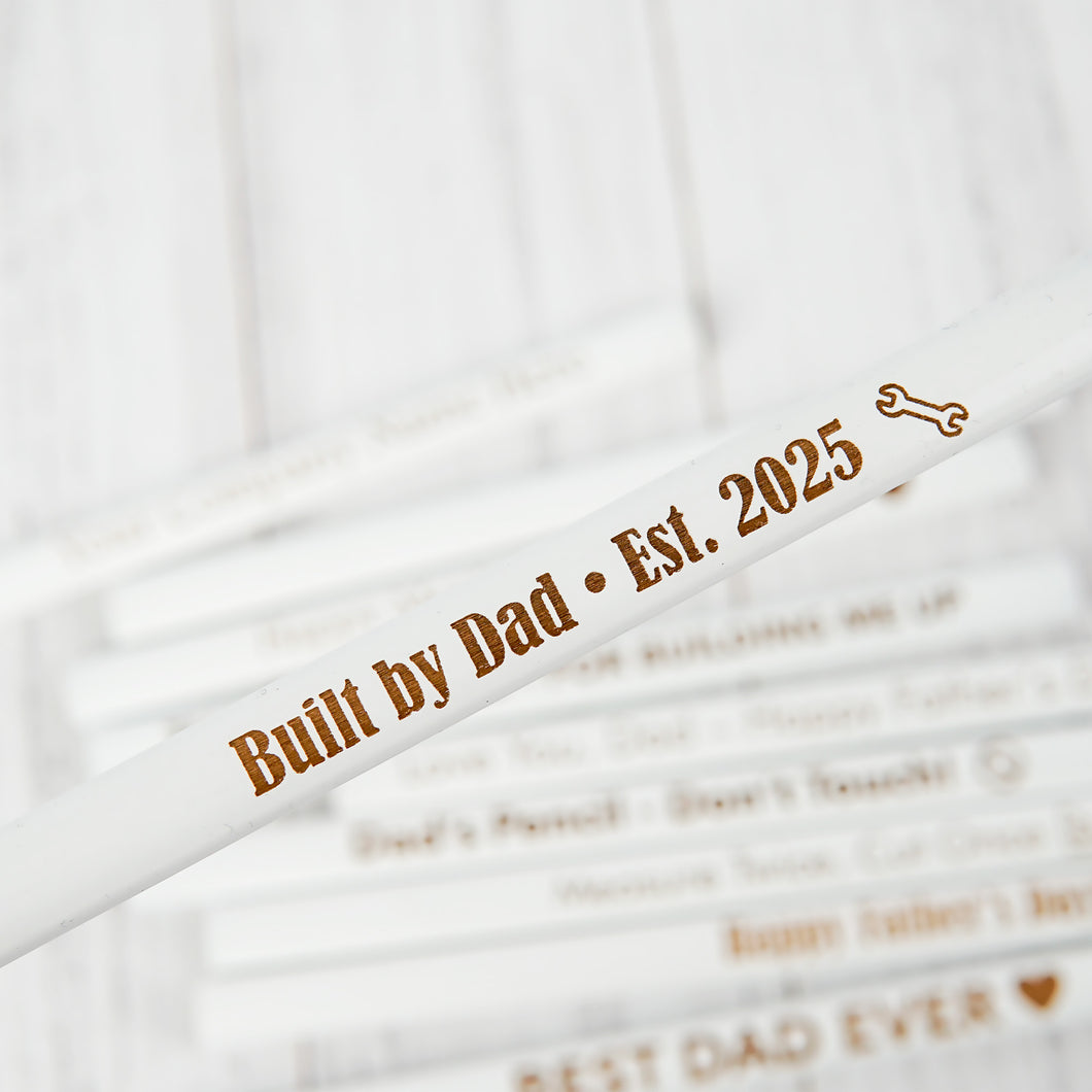 Customizable White Carpenter Pencil, Durable, Practical Gift for Dads & Craftsmen