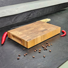 Load image into Gallery viewer, Handcrafted Oak Cutting Board for Kitchen, Charcuterie Serving Board for Parties, Rustic Gift for Food Lovers