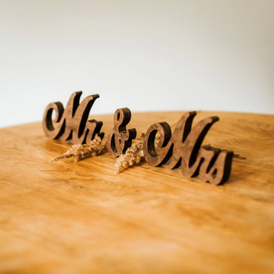 Mr & Mrs Wood Table Signs for Wedding, Farmhouse Wedding Décor, Sweetheart Table Signage, Rustic Party Decorations