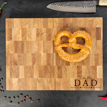 Load image into Gallery viewer, Custom Oak Wood Cutting Board, Personalized Gift for Newlyweds or Home Chefs