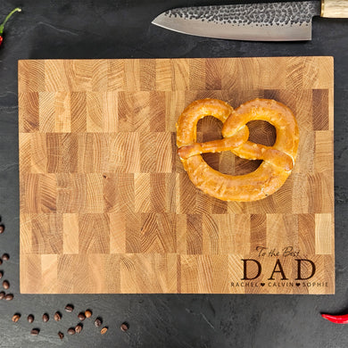 Custom Oak Wood Cutting Board, Personalized Gift for Newlyweds or Home Chefs