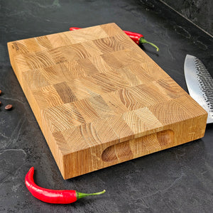 Handcrafted Oak Cutting Board for Kitchen, Charcuterie Serving Board for Parties, Rustic Gift for Food Lovers