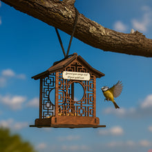 Load image into Gallery viewer, Personalized Wooden Bird Feeder, Decorative Hanging Feeder for Gardens and Outdoor Spaces