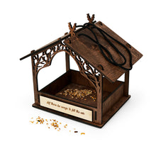 Load image into Gallery viewer, Handmade Wooden Bird Feeder, Personalized Outdoor Decor for Gardens &amp; Patios