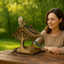 Load image into Gallery viewer, Durable Wooden Bird Feeder for Attracting Wild Birds, Birdwatching, and Garden Decor