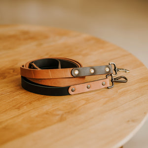 Personalized leather dog leash