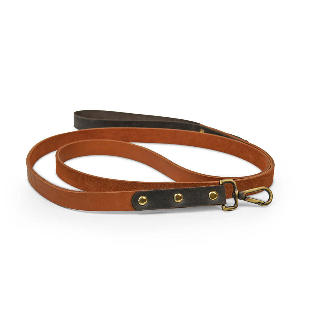 Personalized leather dog leash