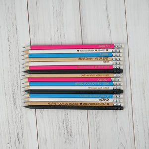 Personalized Wooden HD Pencils, Custom Engraved Pencils for School, Office Gifts, Event Favors, Teacher Appreciation Gift