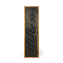 Load image into Gallery viewer, 3D Wooden Snake Wall Art, Oak Serpent Relief Sculpture with Detailed Carving for Home Decor, Gift Ideas, and Wall Displays