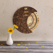 Load image into Gallery viewer, Handmade Wooden Wall Calendar for Gifting, Engraved Round Calendar for Home and Office Decor