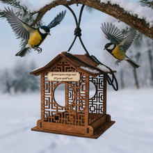 Load image into Gallery viewer, Personalized Wooden Bird Feeder, Decorative Hanging Feeder for Gardens and Outdoor Spaces