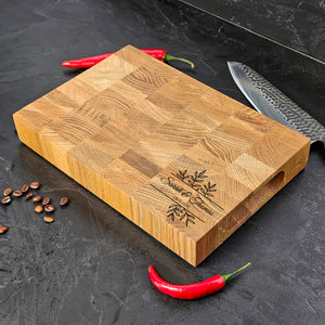 Handcrafted Oak Cutting Board for Kitchen, Charcuterie Serving Board for Parties, Rustic Gift for Food Lovers