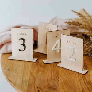 Custom Wood Table Numbers for Rustic Weddings, Unique Reception Decor