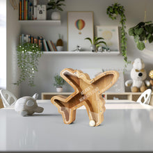Load image into Gallery viewer, Plane-Shaped Piggy Bank, Wooden Coin Bank for Kids, Home or Office, Desk Accessory, and Decorative Money Box