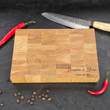 Load image into Gallery viewer, Handcrafted Oak Cutting Board for Kitchen, Charcuterie Serving Board for Parties, Rustic Gift for Food Lovers