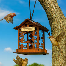 Load image into Gallery viewer, Personalized Wooden Bird Feeder, Decorative Hanging Feeder for Gardens and Outdoor Spaces