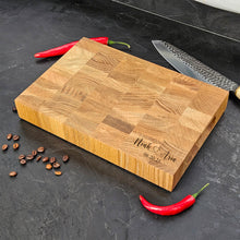 Load image into Gallery viewer, Handcrafted Oak Cutting Board for Kitchen, Charcuterie Serving Board for Parties, Rustic Gift for Food Lovers