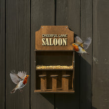 Load image into Gallery viewer, Handcrafted Wooden “Saloon” Bird Feeder, Fully Assembled Rustic Garden Feeder, Ideal Gift for Birdwatching and Outdoor Spaces