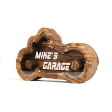 Load image into Gallery viewer, Motorcycle shaped piggy bank, Wooden Money Box