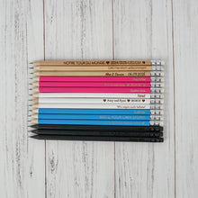 Load image into Gallery viewer, Personalized Wooden HD Pencils, Custom Engraved Pencils for School, Office Gifts, Event Favors, Teacher Appreciation Gift