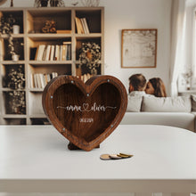 Load image into Gallery viewer, Heart Shaped Piggy Bank, Gift for newlyweds