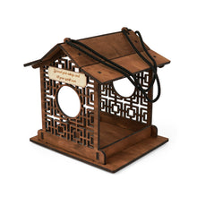 Load image into Gallery viewer, Personalized Wooden Bird Feeder, Decorative Hanging Feeder for Gardens and Outdoor Spaces