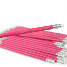 Load image into Gallery viewer, Personalized Pink Wooden Pencils, Cute Custom Stationery for School, Office, or Gifts