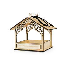 Load image into Gallery viewer, Rustic Wooden Bird Feeder, Outdoor Hanging Feeder for Wild Birds with Natural Wood Finish
