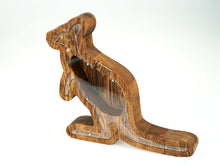 Load image into Gallery viewer, Wooden Piggy Bank Kangaroo (L, Brown, Engraving)