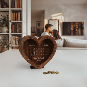 Heart Shaped Piggy Bank, Gift for newlyweds