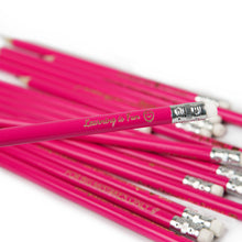 Load image into Gallery viewer, Personalized Pink Wooden Pencils, Cute Custom Stationery for School, Office, or Gifts