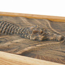 Load image into Gallery viewer, Rustic 3D Wood Crocodile Wall Art, Wooden Animal Sculpture, Unique Wooden Wall Hanging Gift