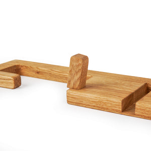 Wall-Mounted Wooden Toilet Paper Holder with Shelf and Phone Slot, Bathroom Accessory