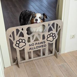 Portable Wooden Dog Stopper Gate for Indoor Use with Customizable Options