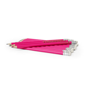 Personalized Pink Wooden Pencils, Cute Custom Stationery for School, Office, or Gifts