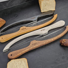 Load image into Gallery viewer, Personalized Sourdough Knife with Oak Handle, Handmade Bread Knife for Bakers, Perfect Kitchen Gift