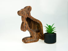 Load image into Gallery viewer, Wooden Piggy Bank Kangaroo (L, Brown, Engraving)