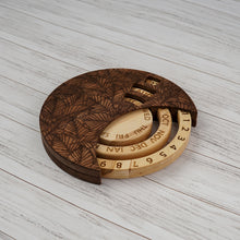 Load image into Gallery viewer, Handmade Wooden Wall Calendar for Gifting, Engraved Round Calendar for Home and Office Decor